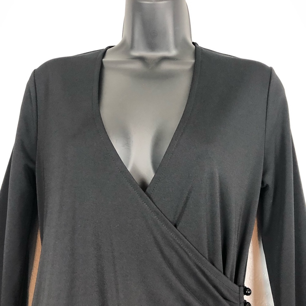 ISAAC MIZRAHI little black dress 3/4 sleeve Sz Sm - Picture 6 of 13